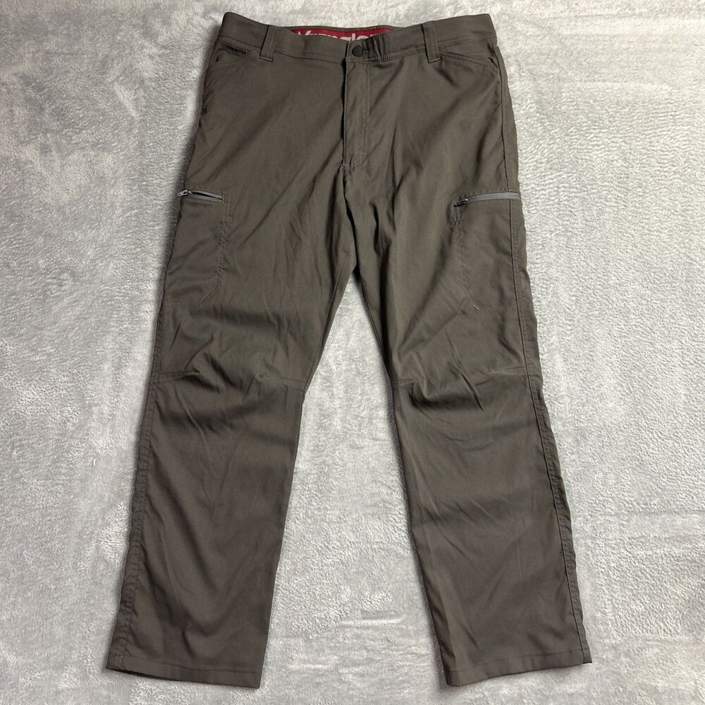 Wrangler ATG All Terrain Gear Pants Mens 38x32 Gray Outdoor Hiking Workwear